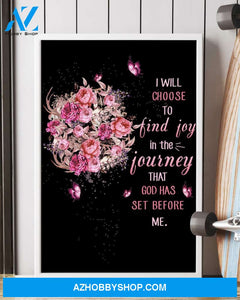 I Will Choose To Find Joy Easter Canvas And Poster, Wall Decor Visual Art, Wall Poster, My Poster Wall