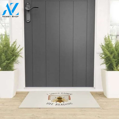 I Would Rather Bee Reading Insect Doormat Indoor and Outdoor Doormat Entrance Rug Sweet Home Decor Housewarming Gift Gift for Bee Lovers Insect Lovers Gift Idea