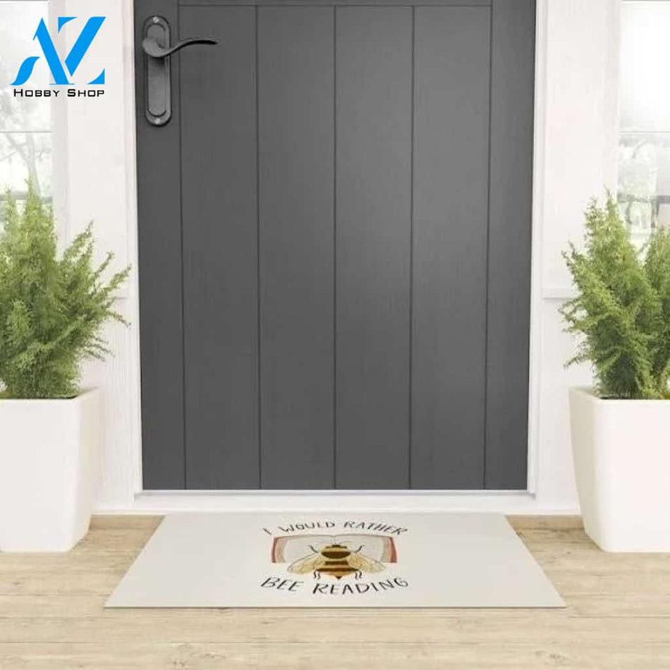 I Would Rather Bee Reading Insect Doormat Indoor and Outdoor Doormat Entrance Rug Sweet Home Decor Housewarming Gift Gift for Bee Lovers Insect Lovers Gift Idea