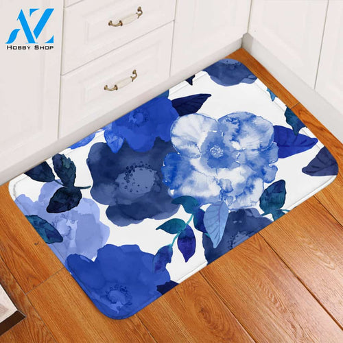 Icy Flowers Door Mat