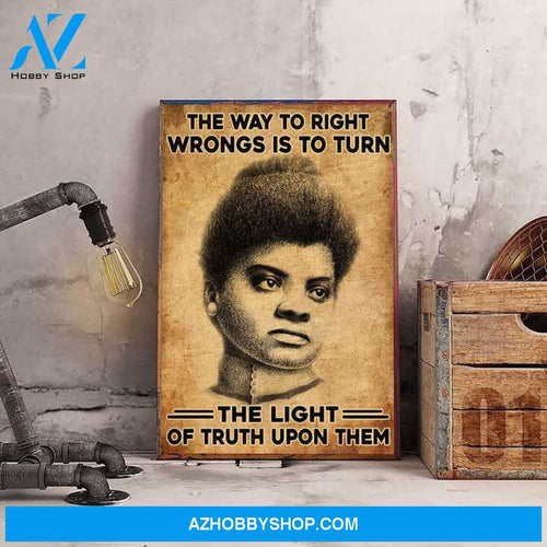 Ida B Wells Potrait Black History Canvas And Poster, Wall Decor Visual Art