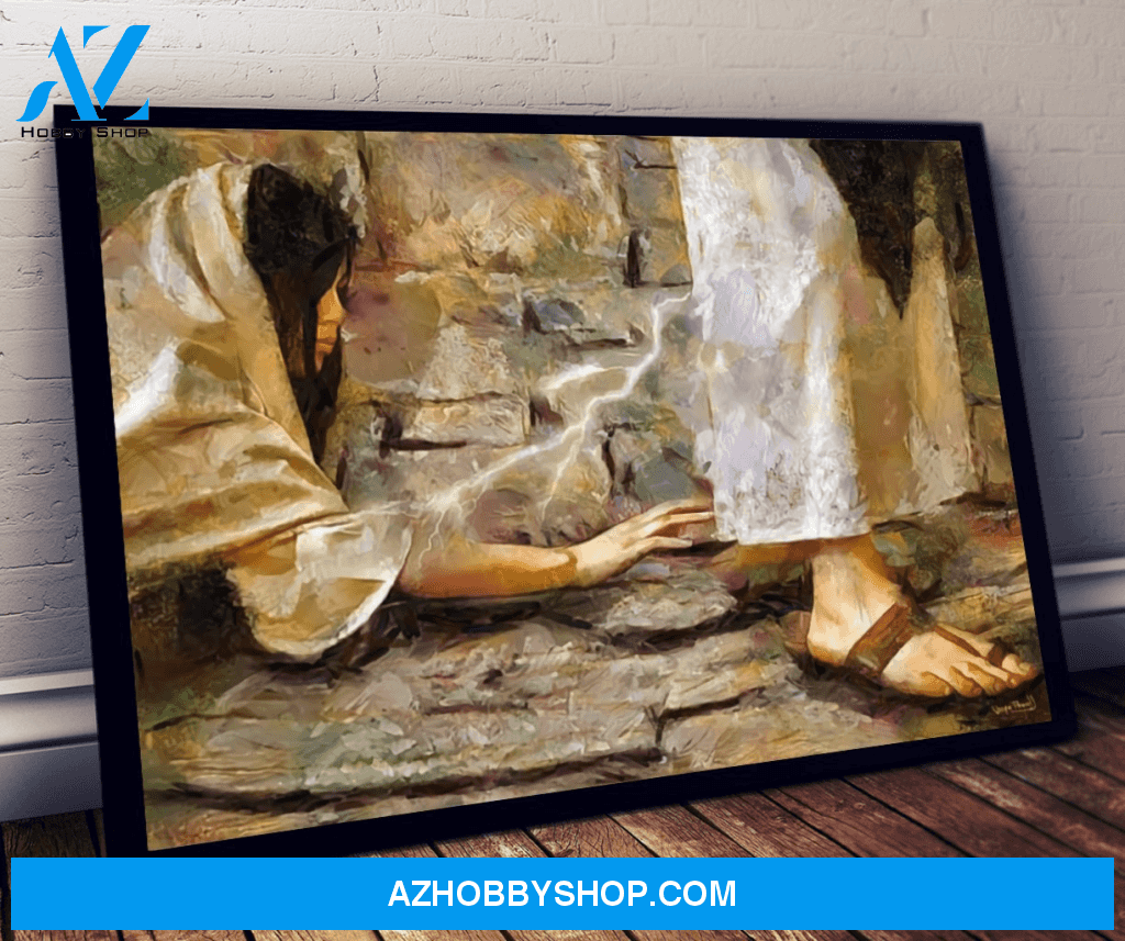 If I Only Touch His Cloak, I Will Be Healed Canvas | God Painting Canvas Wall Art, Wall Decor Visual Art