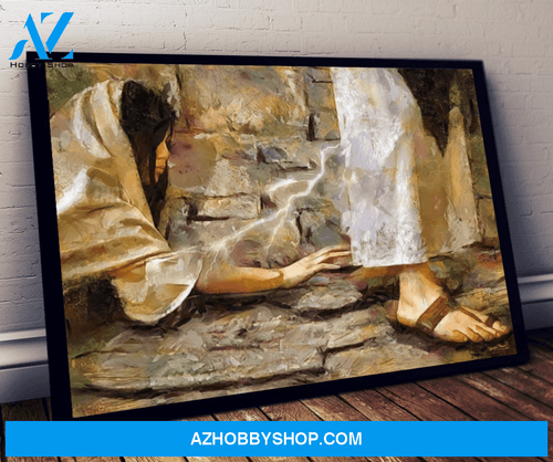 If I Only Touch His Cloak, I Will Be Healed Canvas | God Painting Canvas Wall Art, Wall Decor Visual Art