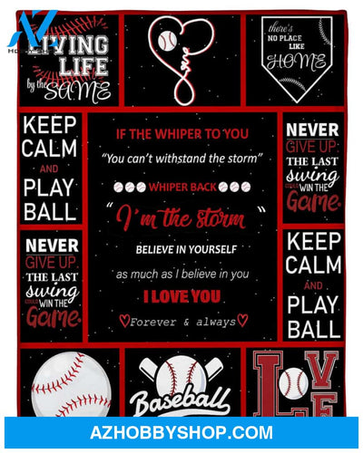 If The Whiper To You ''You Can't Withstand The Storm Whiper Back Blanket Baseball Blanket Gift For Basball Lover Friend Family Birthday Gift Home Decor Bedding Couch Sofa Soft And Comfy