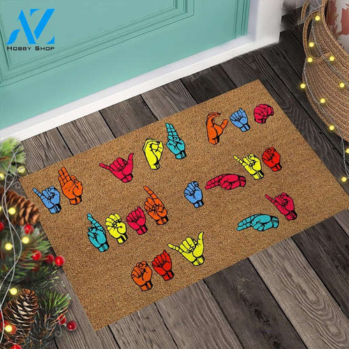 If You Can Read This Say Hi American Sign Language Doormat | Welcome Mat | House Warming Gift