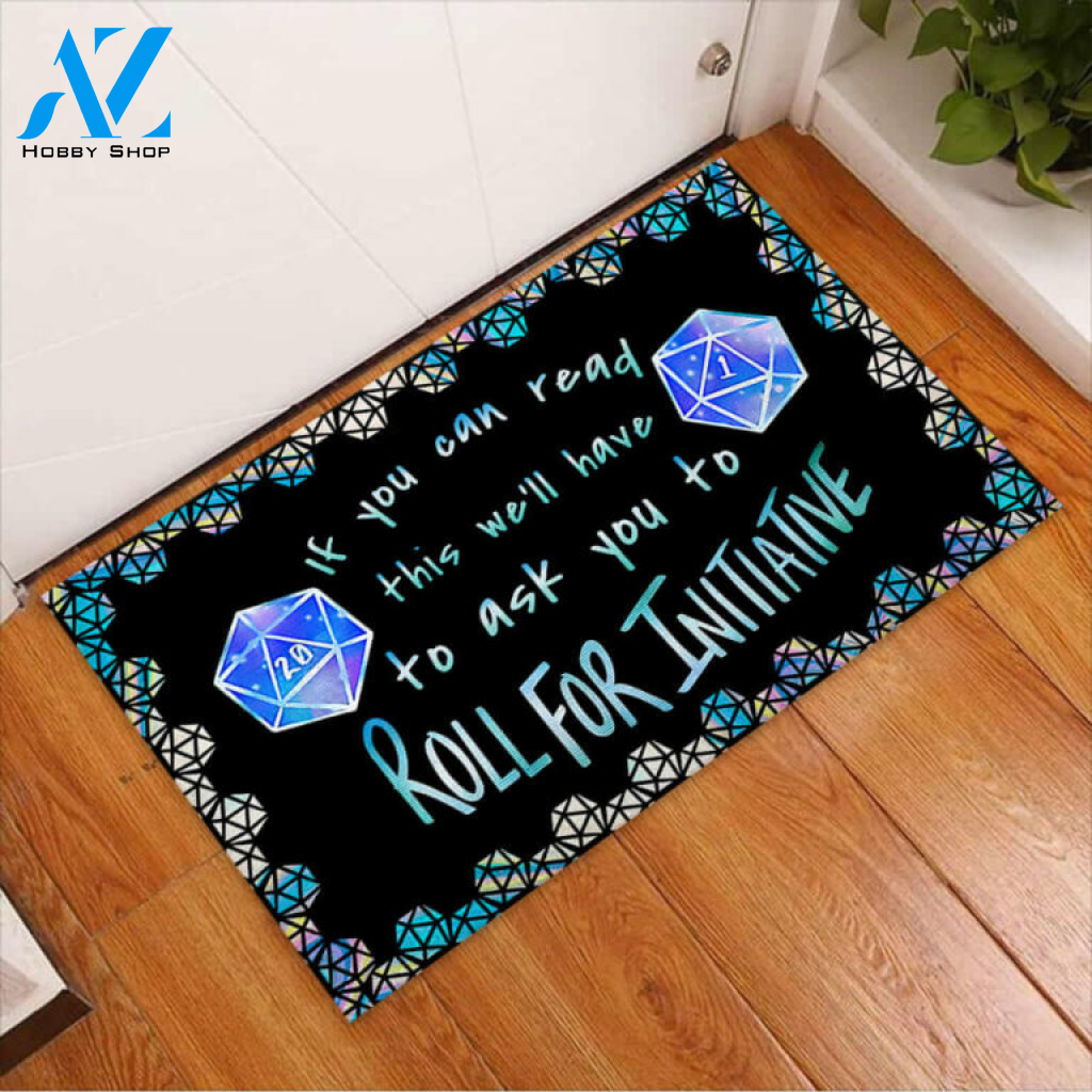 If You Can Read This Then Roll For Initiative D&D Doormat | Welcome Mat | House Warming Gift