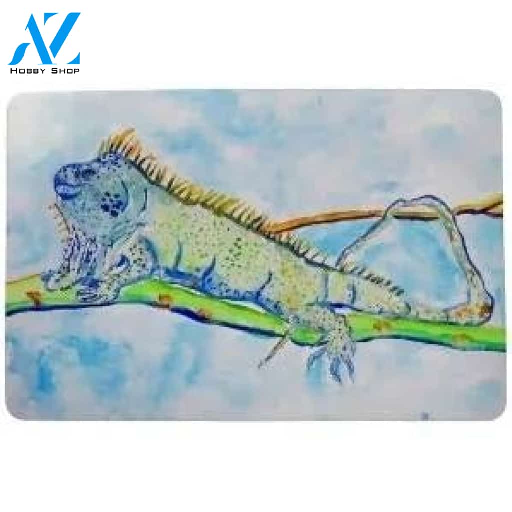 Iguana On The Tree Doormat Welcome Mat House Warming Gift Home Decor Funny Doormat Gift Idea