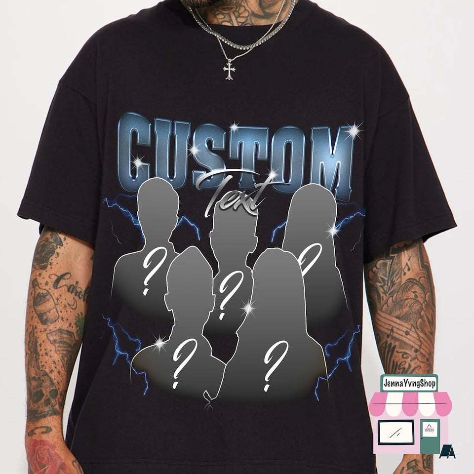 Personalized Vintage T-Shirts , Custom Bootleg Rap Tee , Custom Hip Hop Bootleg Shirt, Personalized Shirt, Insert Your Design