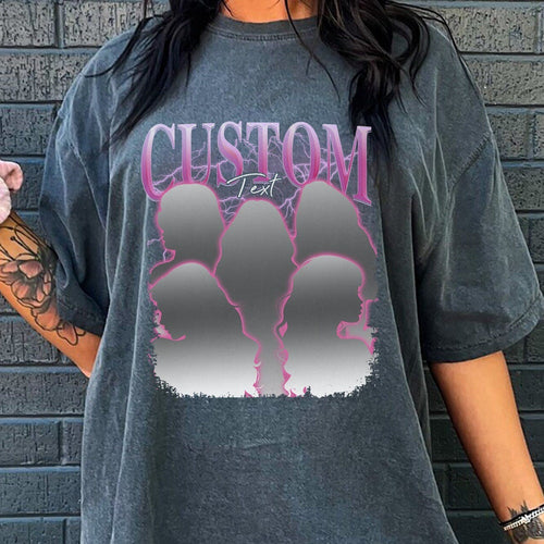 CUSTOM Your Own Bootleg Shirt, Custom Photo - Vintage Graphic 90s Tshirt, Custom Bootleg Rap Tee, Insert Your Photos Here