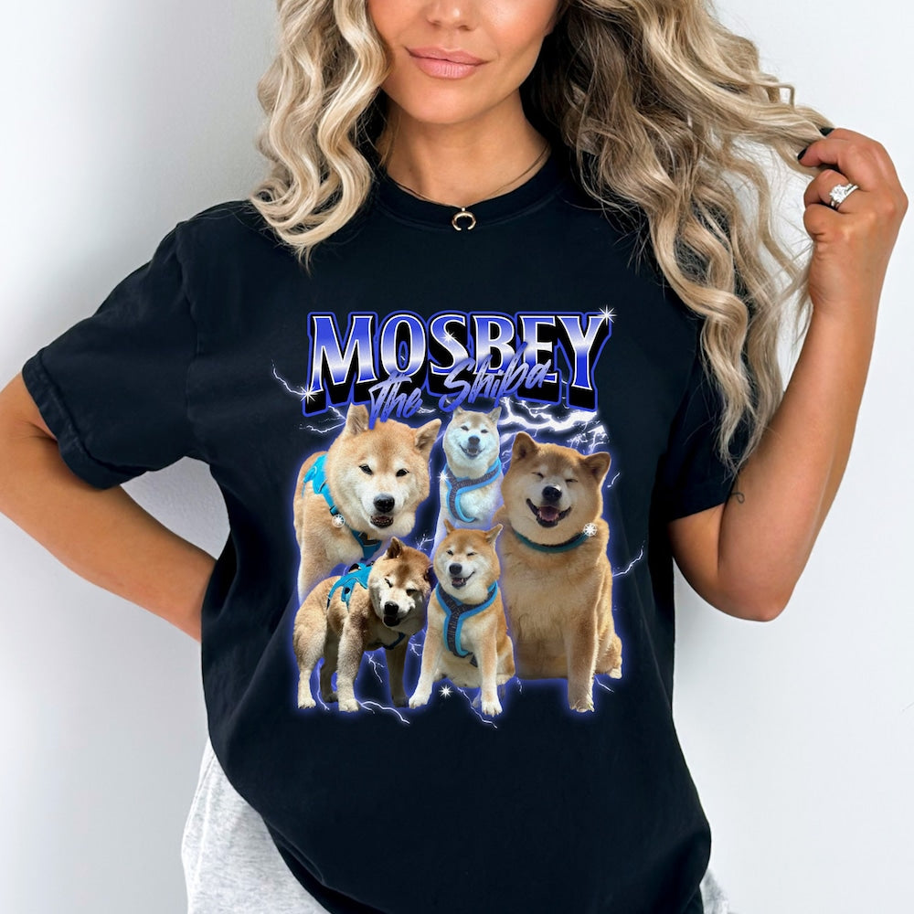 Personalized Pet Bootleg T-Shirt, Customized Rap Tee, Custom Bootleg Shirt Gift for Her, Personalized Gift for Him, 90s Retro