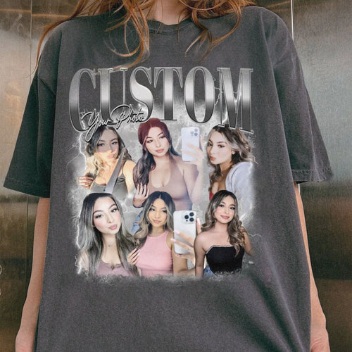 Custom Your Own Bootleg Shirt, Custom Bootleg Rap Tee,Custom Your Photo,Custom Girlfriend Shirt,Custom Boyfriend Graphic Tee