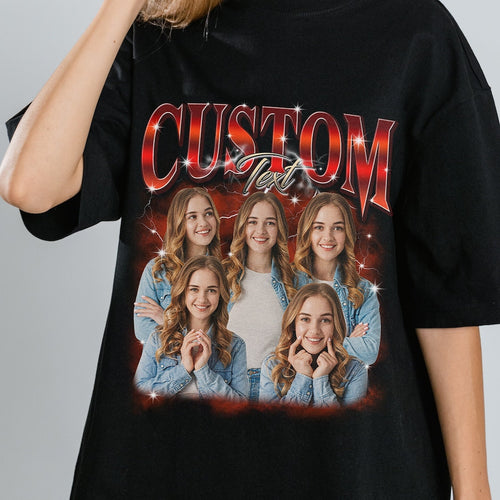 Custom Your Own Bootleg Tee, Retro Custom Bootleg Rap Tee, Custom Bootleg, Custom Your Photo, Insert Your Design, Vintage Graphic 90s Tshirt