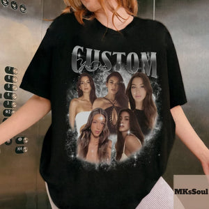 Custom 90s Vintage Bootleg Shirt, Custom Face Shirt, Custom Bootleg shirt, Custom Photo Shirt, custom vintage t shirt, Custom Girlfriend Tee