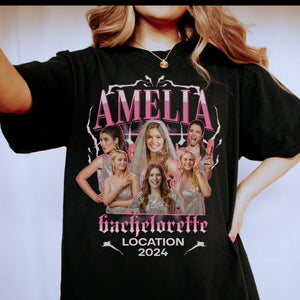 Personalized Bachelorette Shirt, Bridal Party Shirt Custom Photo Bootleg Rap Tee, Unique Bridesmaid Shirt, Custom Bride Shirt