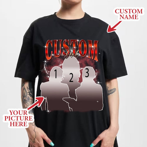 90s Vintage Bootleg, Custom Bootleg Rap Tee, Shirt With Gf face, Custom Photo sweatshirt, Custom shirt Customize sweatshirt, Valentine gifts