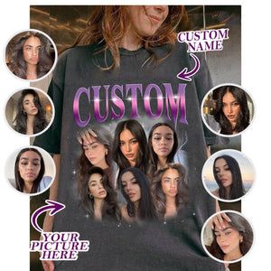 Custom Bootleg Rap Tee, Custom Your Own Bootleg Shirts, Custom Photo, Vintage Graphic 90s Tshirt, Custom Photo Shirt, Insert Your Design