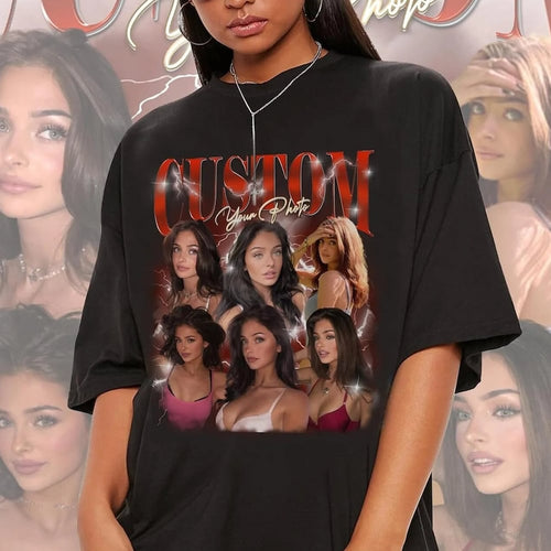90s Vintage Bootleg Shirt, Personalized Bootleg Rap Tee, Custom Photo Shirt, Custom Your Own Bootleg, Custom Girlfriend Photo Shirt