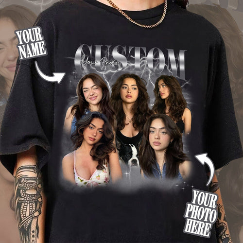Custom Bootleg Rap Shirt, Vintage Custom Funny Rap Tee, Custom Photo Vintage Shirt, Insert Your Design, Custom Girlfriend Shirt,Gift for her