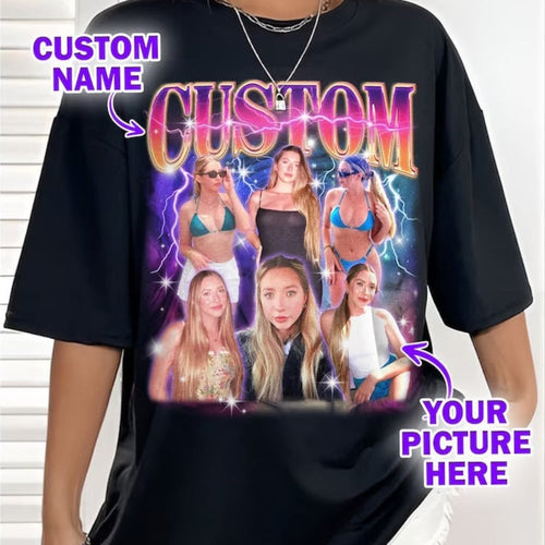 Custom Bootleg Rap Tee, Vintage Custom Funny Rap Shirt, Custom Photo Valentine T Shirts, Insert Your Design, Custom Girlfriend Shirt