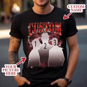 Custom Your Own Bootleg Tee, Retro Custom Bootleg Rap Tee, Custom Bootleg, Custom Your Photo, Insert Your Design, Vintage Graphic 90s Tshirt