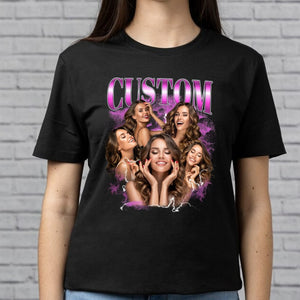 Custom Bootleg Rap Tee, Custom Your Own Bootleg Shirt, Vintage Retro Graphic 90s T-shirt, Custom Photo Shirt, Insert Your Own Design Shirt