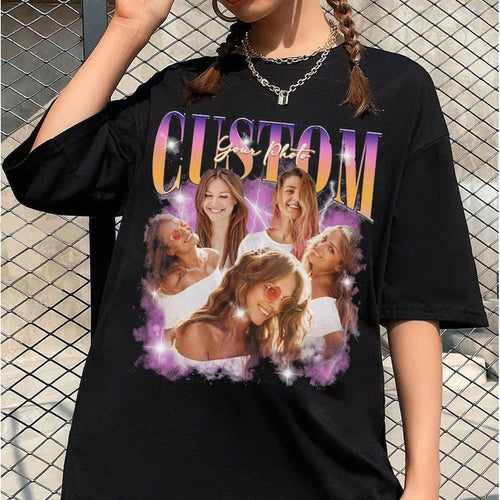 Custom Bootleg Rap Tee, Insert Your Design, Vintage Custom Funny Rap Shirt, Custom Image Shirt, Custom Girlfriend Boyfriend Shirt