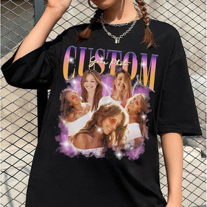 Custom Bootleg Rap Tee, Insert Your Design, Vintage Custom Funny Rap Shirt, Custom Image Shirt, Custom Girlfriend Boyfriend Shirt
