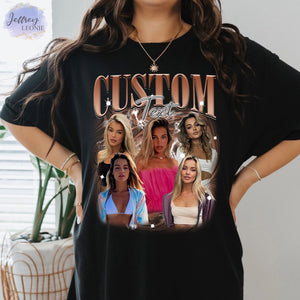 CUSTOM Your Own Picture T-shirts, Custom Photos Wife Husband Shirts, Custom Girlfriend Face Tee, Custom Rap Tee, Insert Your Design Here