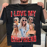 Custom Photo I Love My Girlfriend Shirt, Custom Bootleg Shirt, Custom Tshirt With Photo, Custom Tshirt For Boyfriend Girlfriend, Valentine