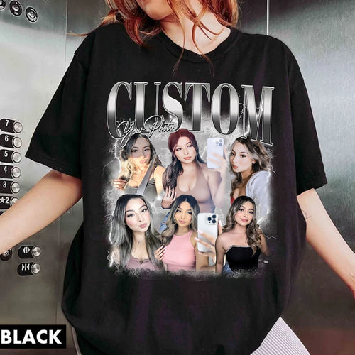 Custom Bootleg Rap Tee, Vintage Custom Funny Rap Shirt, Custom Photo Vintage T Shirts, Insert Your Design, Custom Girlfriend Shirt