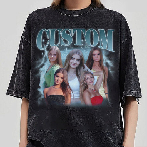 Limited Custom Bootleg Rap Tee, Custom Photo, Retro Custom Bootleg Rap Tee, Custom Your Photo, Insert Your Design, Vintage Graphic 90s Shirt