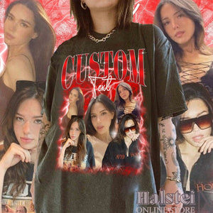 Custom Bootleg Rap Tee, 90s Vintage Bootleg Shirt, Custom Face Shirt, Custom Valentine Shirt, Custom Photo Shirt, Custom Girlfriend Shirt