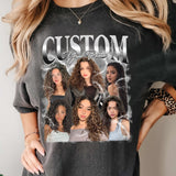 Customized Photo Bootleg Rap Tee, Custom I Love My Girlfriend Shirt, Valentine Matching Couple Shirt, Custom Image Shirt Men Women