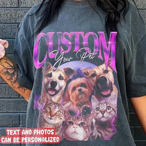 Vintage Custom Pet Rap Shirt, Custom Vintage T Shirts, Vintage 90s Rap T Shirts, Bootleg Rap Tee, Insert Your Design,Custom Dog Shirt