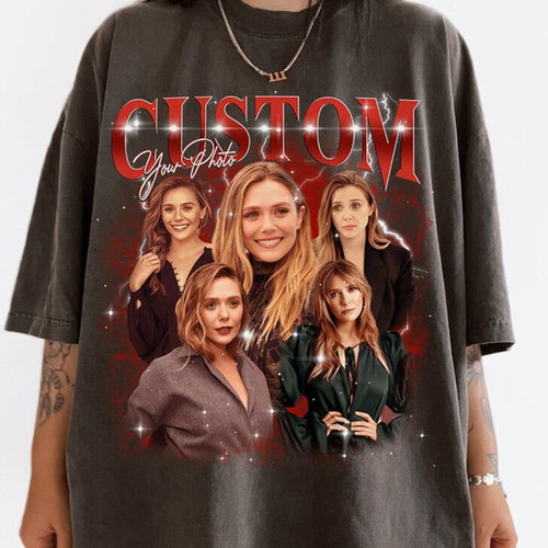 Custom Your Own Bootleg Comfort Color T-Shirt,Customize photo girlfriend face Idea Tee,Custom Rap Tee T-shirt,Gift For Him,Gift For Her,y2k,