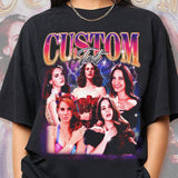 Custom Your Own Bootleg Comfort Color T-Shirt,Customize photo girlfriend face Idea Tee,Custom Rap Tee T-shirt,Gift For Him,Gift For Her,y2k,