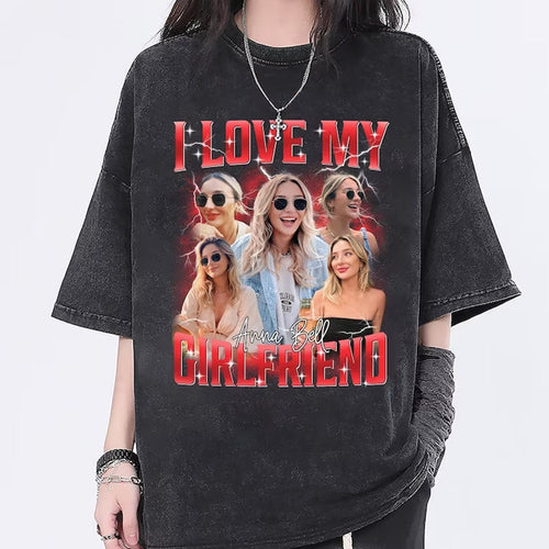 Custom Bootleg Rap Tee, Custom I Love My Girlfriend Shirt, Girlfriend Photo Shirt, Valentine Shirt, Shirt For Boyfriend Girlfriend
