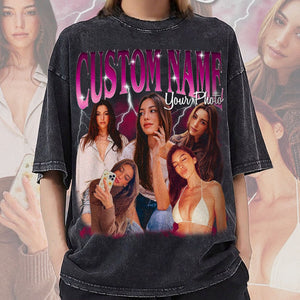 Custom Bootleg Tee For Boyfriend , Retro Bootleg Rap Tee, Custom Bootleg Tees Funny, Personalized Your Photo, Vintage Graphic 90s T-shirt