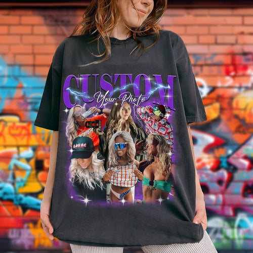 Custom 90s Vintage Bootleg Shirt, Custom Face Shirt, Custom Bootleg shirt, Custom Photo Tee, custom vintage t shirt, Custom Girlfriend Shirt