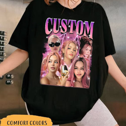 CUSTOM Bootleg Rap Tee Shirt, Custom Your Own Idea Bootleg Shirt, Insert Your Design, Personalized 90S Rap Tee Shirt, Gift for Men Women