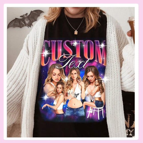 CUSTOM Photo Shirt, Custom Bootleg Rap Tee, Custom Photo - Vintage Graphic 90s Tshirt, Custom Your Own Bootleg Idea Here, Insert Your Design