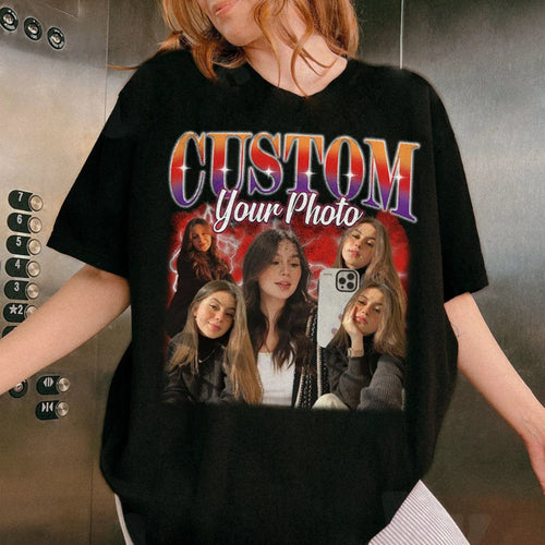 Custom Bootleg Rap Tee, Vintage Custom Funny Rap Shirt, Custom Photo Vintage T Shirts, Insert Your Design, Custom Girlfriend Shirt