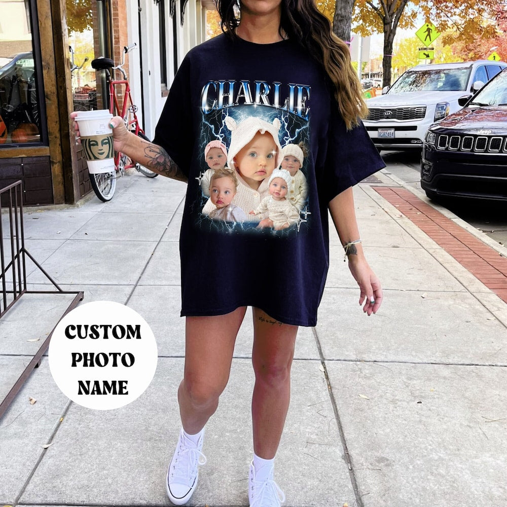 Custom Bootleg Rap Tee Custom Your Own Bootleg Shirt 90s Vintage Custom Photo Tshirt Gift Valentine Day Funny Tshirt Custom Your Own Bootleg