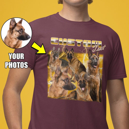 Retro Custom PET SHIRT, Bootleg Rap Tee, Vintage Graphic 90s Tee, Personalized Cat Dog Shirt, Custom Dog Cat Graphic Tee, Pet Lover Gift