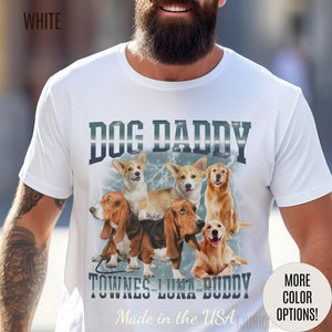 Retro Custom Bootleg Dog Daddy Shirt, Retro Custom Bootleg Rap Tee Dog, Custom Rap Tee Cat Lover, Vintage Graphic 90s Tshirt, Dog dad, T1416