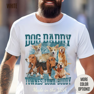Retro Custom Bootleg Dog Daddy Shirt, Retro Custom Bootleg Rap Tee Dog, Custom Rap Tee Cat Lover, Vintage Graphic 90s Tshirt, Dog dad, T1419