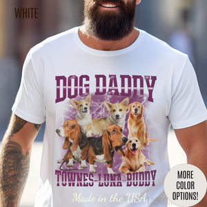 Retro Custom Bootleg Dog Daddy Shirt, Retro Custom Bootleg Rap Tee Dog, Custom Rap Tee Cat Lover, Vintage Graphic 90s Tshirt, Dog dad, T1420