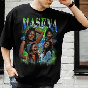 Custom Custom Bootleg Rap Tee, Custom Girlfriend Face Shirt, Custom Photo 90s Vintage Shirt for Boyfriend, Your Own Rap Tee Shirts for lover