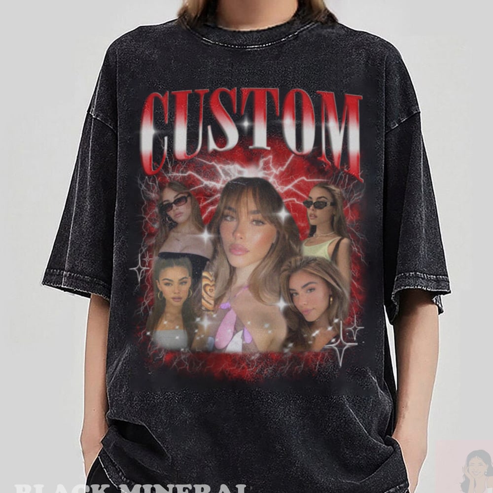 Custom Bootleg Rap Tee, Girlfriend, Boyfriend Tee, Shirt with Face Photo Vintage T Shirts, Your Own Picture Idea, Personalized Birthday Gift