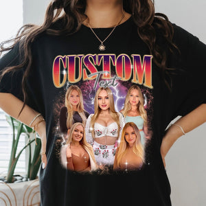 Custom Bootleg Rap Tee, Vintage Custom Funny Rap Shirt, Custom Photo Vintage T Shirts, Insert Your Design, Custom Girlfriend Shirt